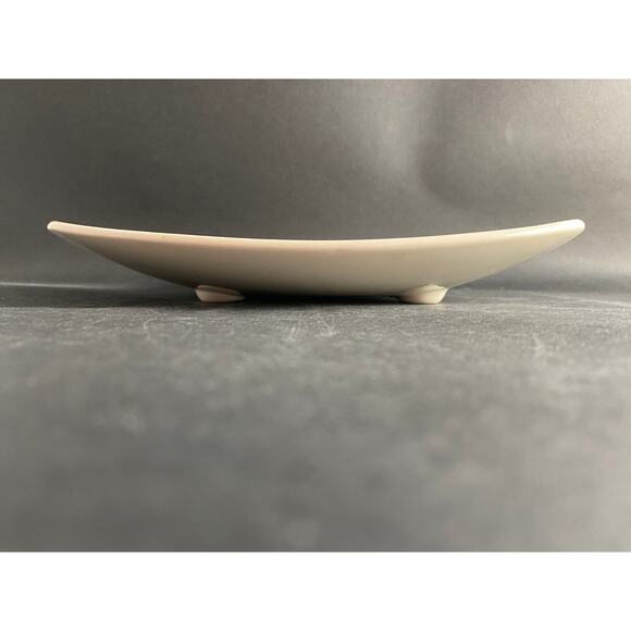 Coastal Winter Scene Hand Painted Large Trinket Dish | Triangular Footed - Picture 8 of 8